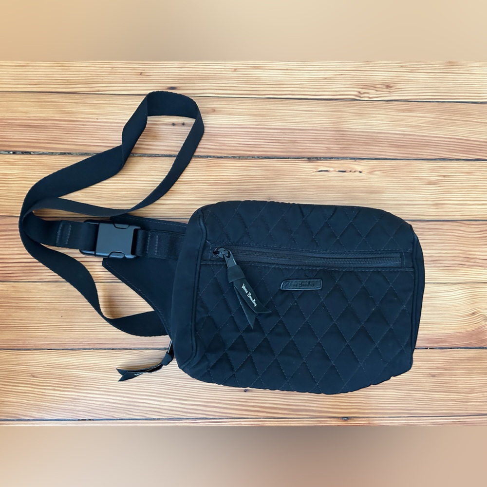 Black Quilted Vera Bradley Belt Bag